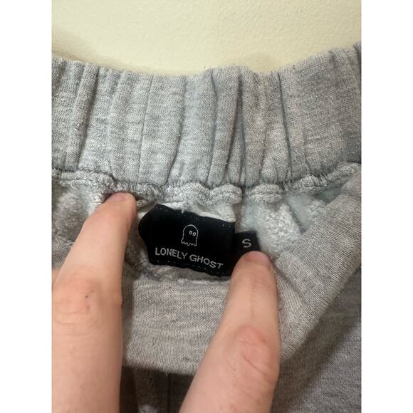 Lonely Ghost Women’s Sz S Joggers Sweatpants Gray I Love You Say It Back - Picture 3 of 6
